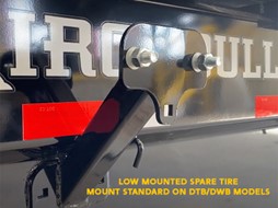 Iron Bull Low Mounted Spare Tire Mount - Standard on DTB and DWB models